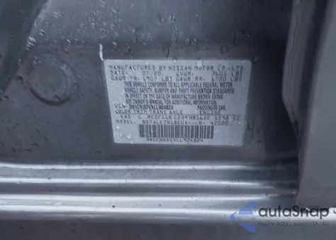 2020 Nissan Versa S Xtronic Cvt из США, поврежденный, VIN 3N1CN8DVXLL904824